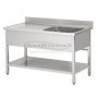 Table chef 1 cuve à droite 1200x700 COMBISTEEL