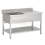 Table chef 1 cuve à gauche 1400x700 COMBISTEEL