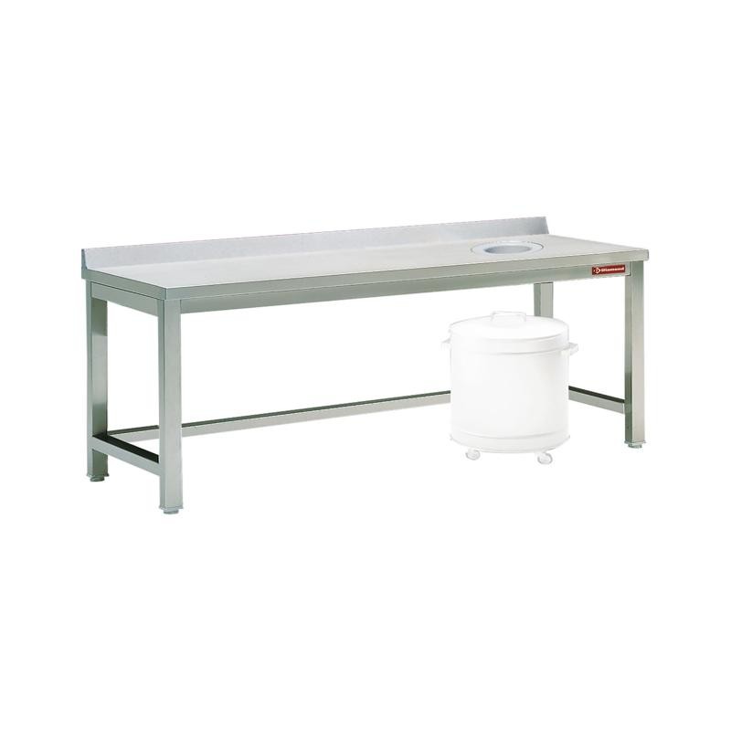 Table de débarrassage avec TVO adossée 1400x700mm DIAMOND