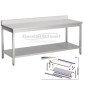 Table de travail inox adossée démontable 1000x700 COMBISTEEL