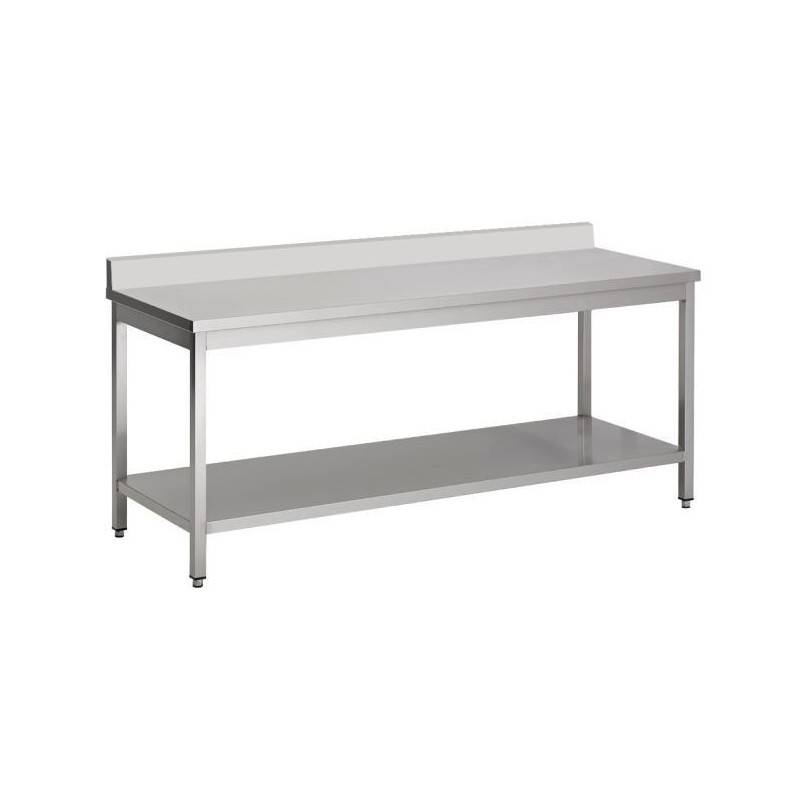Table de travail inox adossée démontable 1400x700 COMBISTEEL