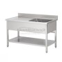 Plonge 1 bac 1200x600mm avec égouttoir à gauche COMBISTEEL