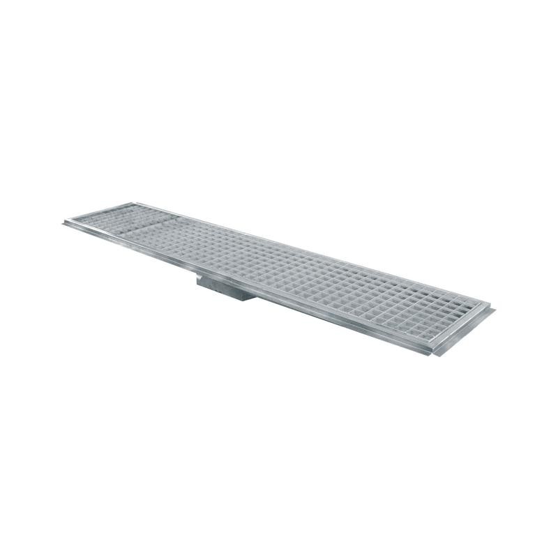 Caniveau de sol en inox 2100x300mm DIAMOND