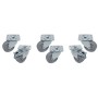Kit 6 Roues inox pour tables, pivotantes DIAMOND