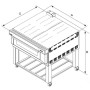 Four a sole modulaire 6plaques 600x400mm VAPEUR ED SALVA