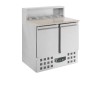 Saladette 2 portes GN1/6 en marbre toit inox ATOSA