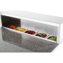 Saladette 2 portes GN1/6 en marbre toit inox ATOSA