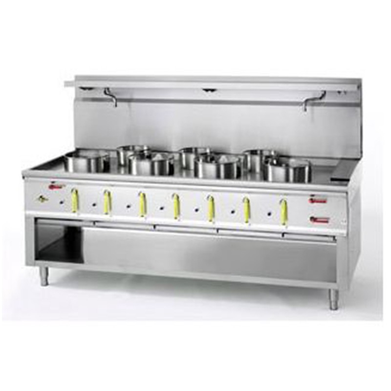 Wok asiatique 5Tiroirs 7Brûleurs Ø290mm et Ø230mm BERTRAND
