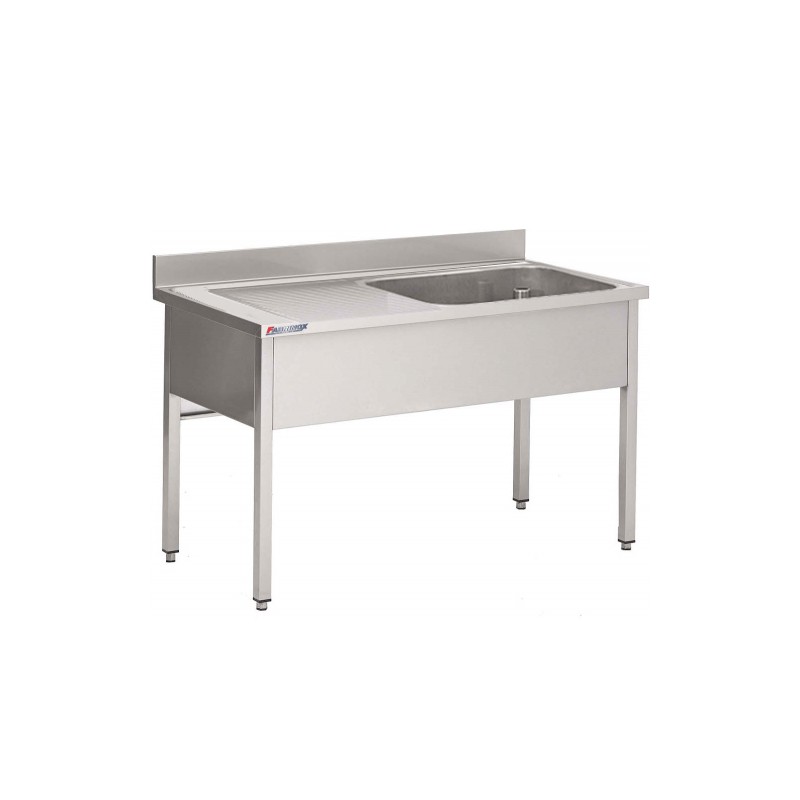 Plonge Inox Largeur 1000 mm - 1 Bac à Droite