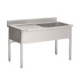 Plonge Inox Largeur 1000 mm - 1 Bac à Droite