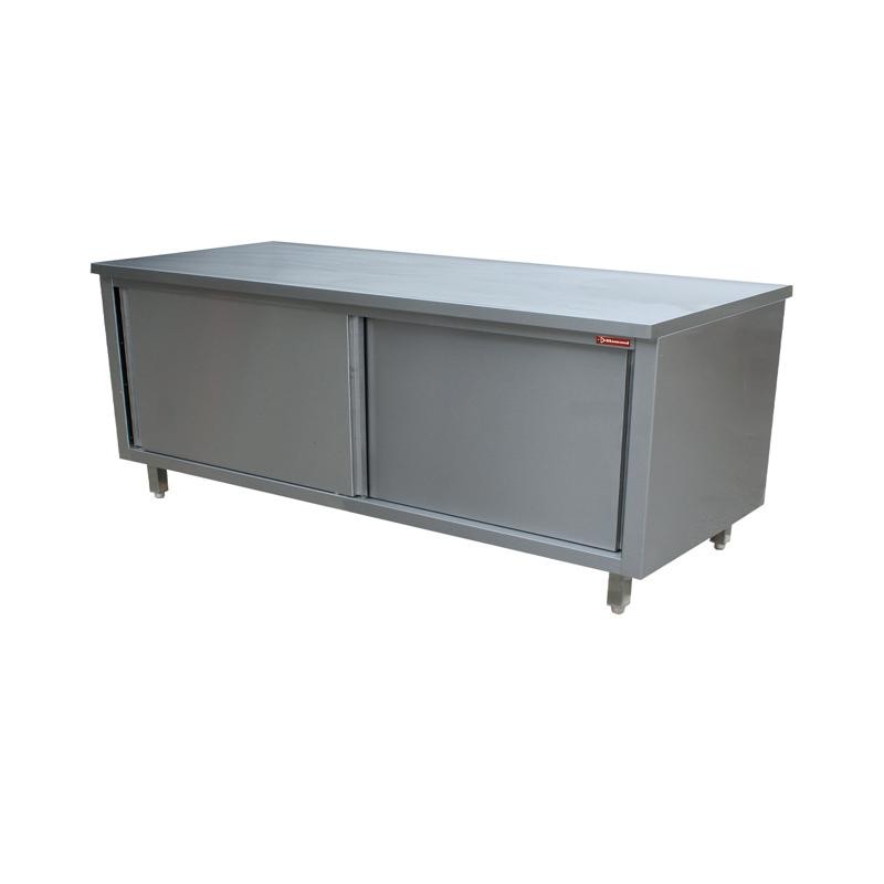 Meuble de Rangement bas Inox 2000 mm prof 700mm DIAMOND