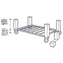 Support pour four à pizza NXM sur roulettes 435mm SALVA