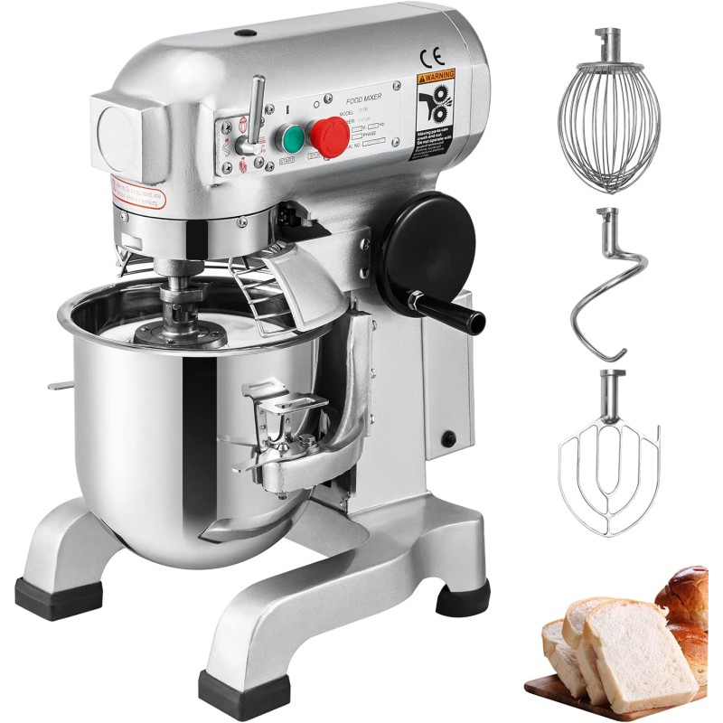 Mélangeur de Pâtisserie Professionnel à 3Vitesses VEVOR