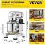 Mélangeur de Pâtisserie Professionnel à 3Vitesses VEVOR
