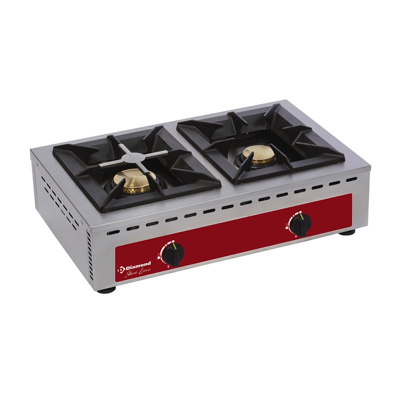 Réchaud de table - 2 feux vifs (7+5 kW) DIAMOND